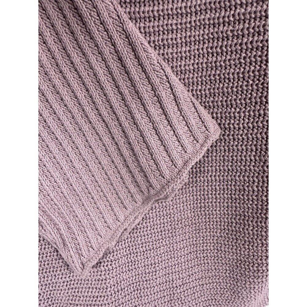 Chico's Women's Cowl Neck Sweater Pullover Long Sleeve Lavender Size 2 Pre-owned - Picture 3 of 9